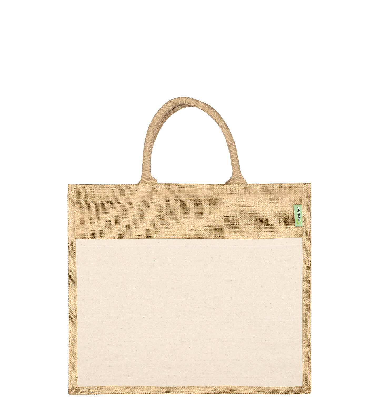 Jute shopper L | Plastic Free | Canvas Voorkant