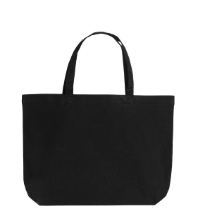 Katoenen shopper | Bodem | Zwart